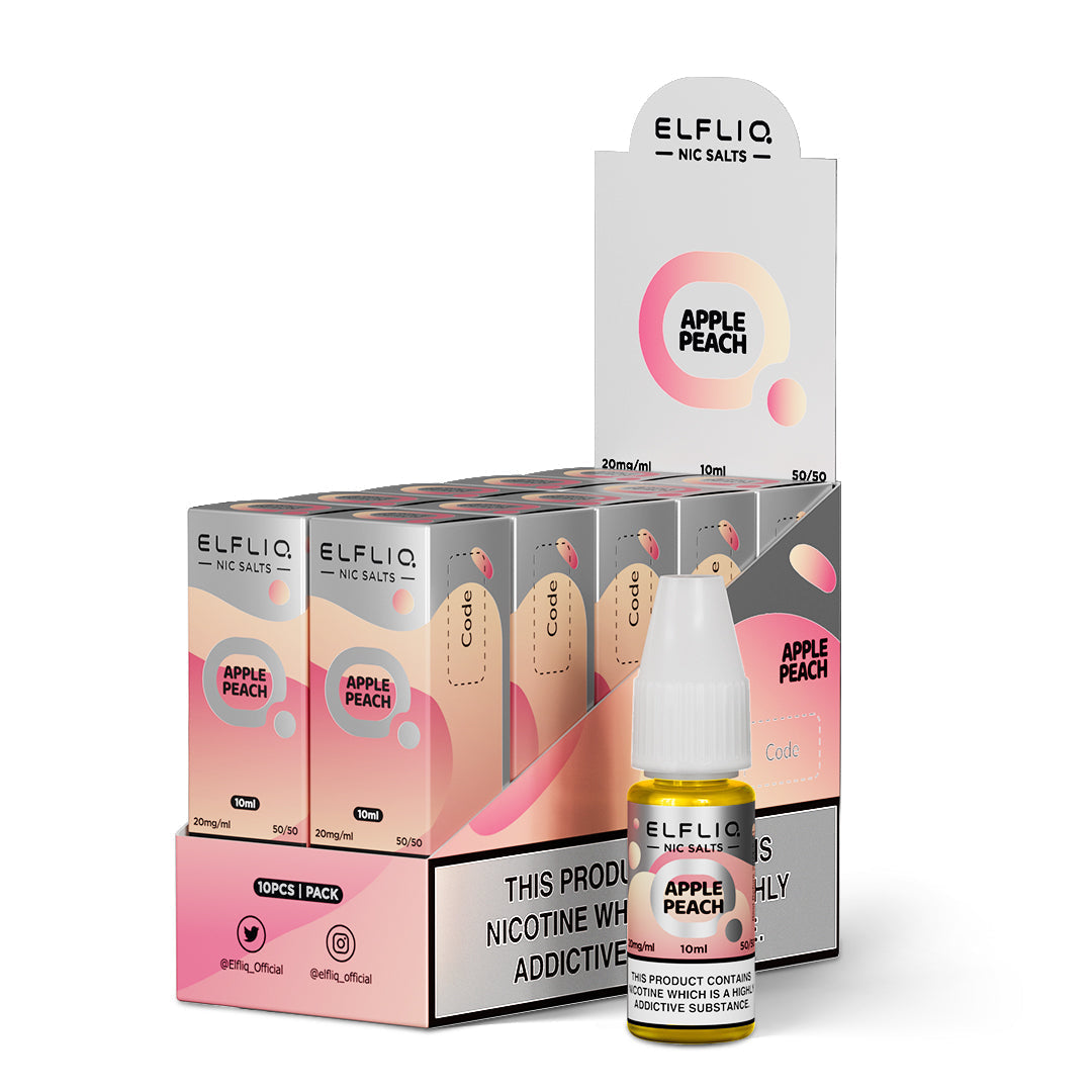 ELFLIQ Official Elf Bar Nic Salt 10ml Apple Peach - Single