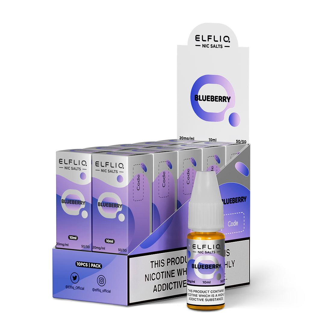 ELFLIQ Official Elf Bar Nic Salt 10ml Blueberry - Pack