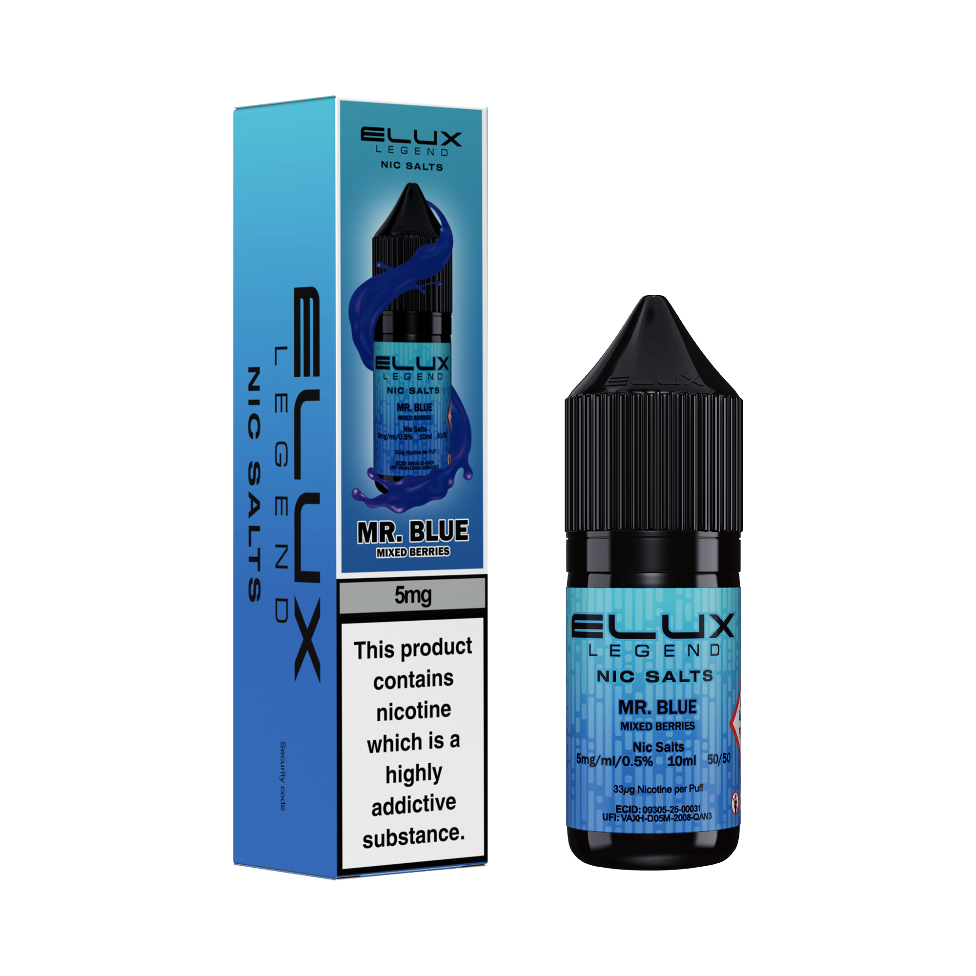 Mr. Blue Nic Salt by Elux - Nic Salts UK