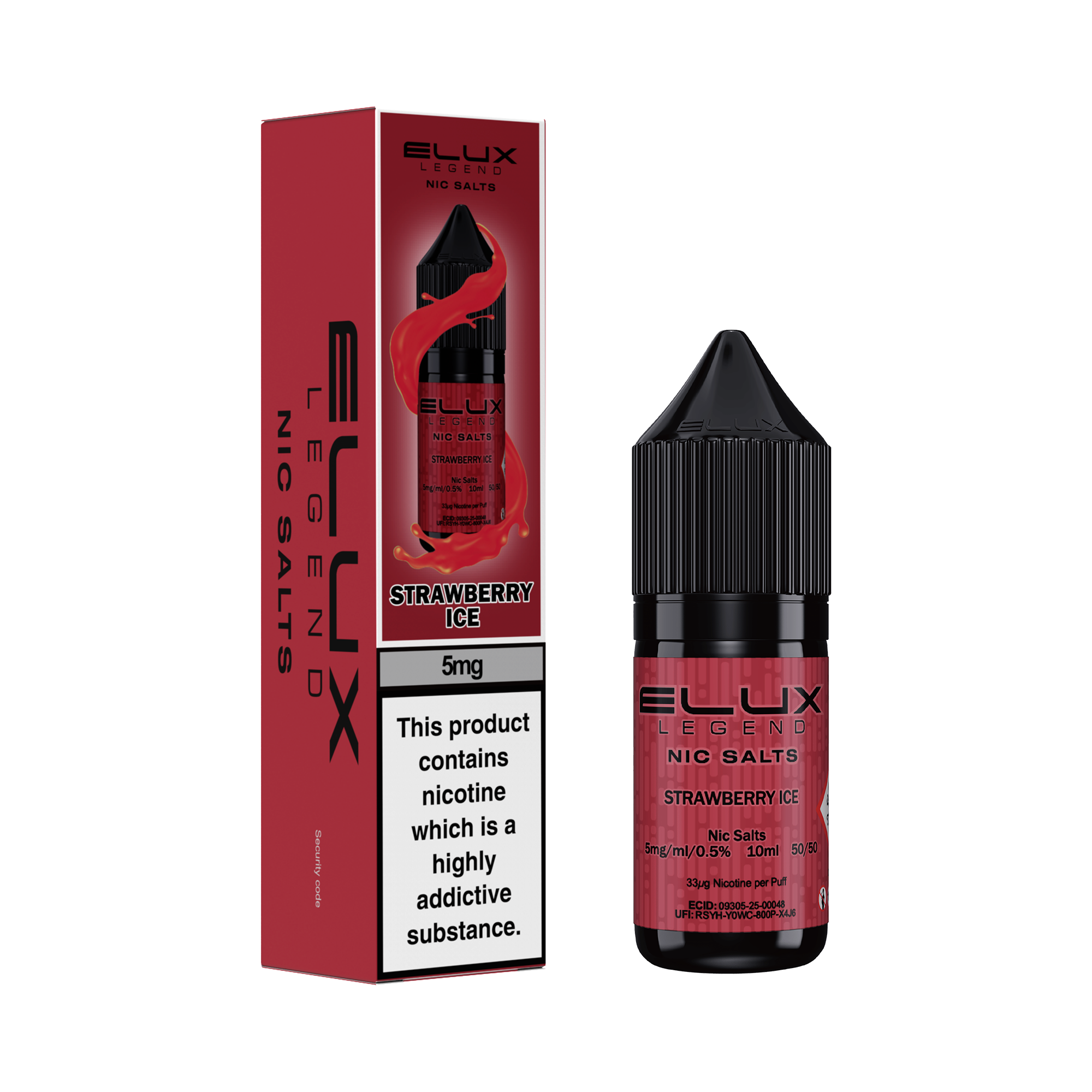 Strawberry Ice Nic Salt by Elux - Nic Salts UK