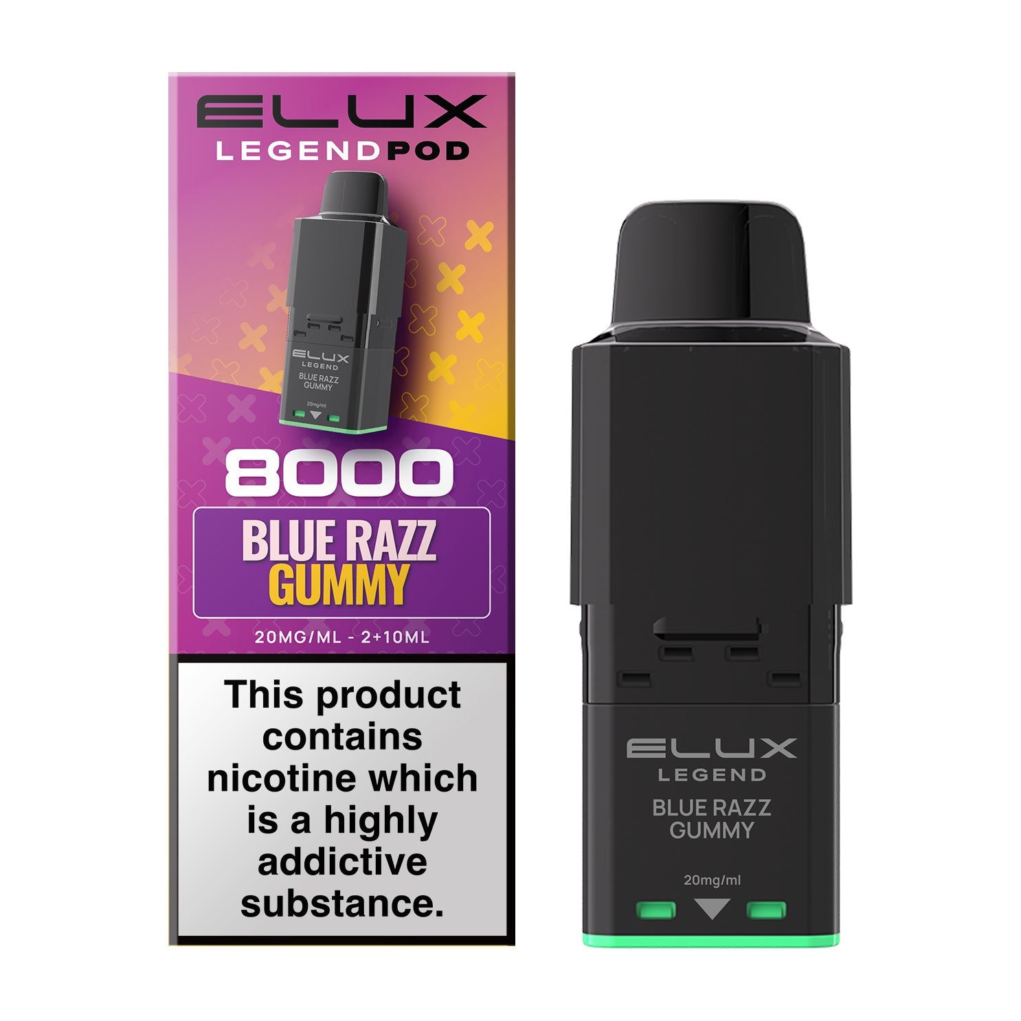 Elux Legend 8000 Prefilled Pods - Blue Razz Gummy