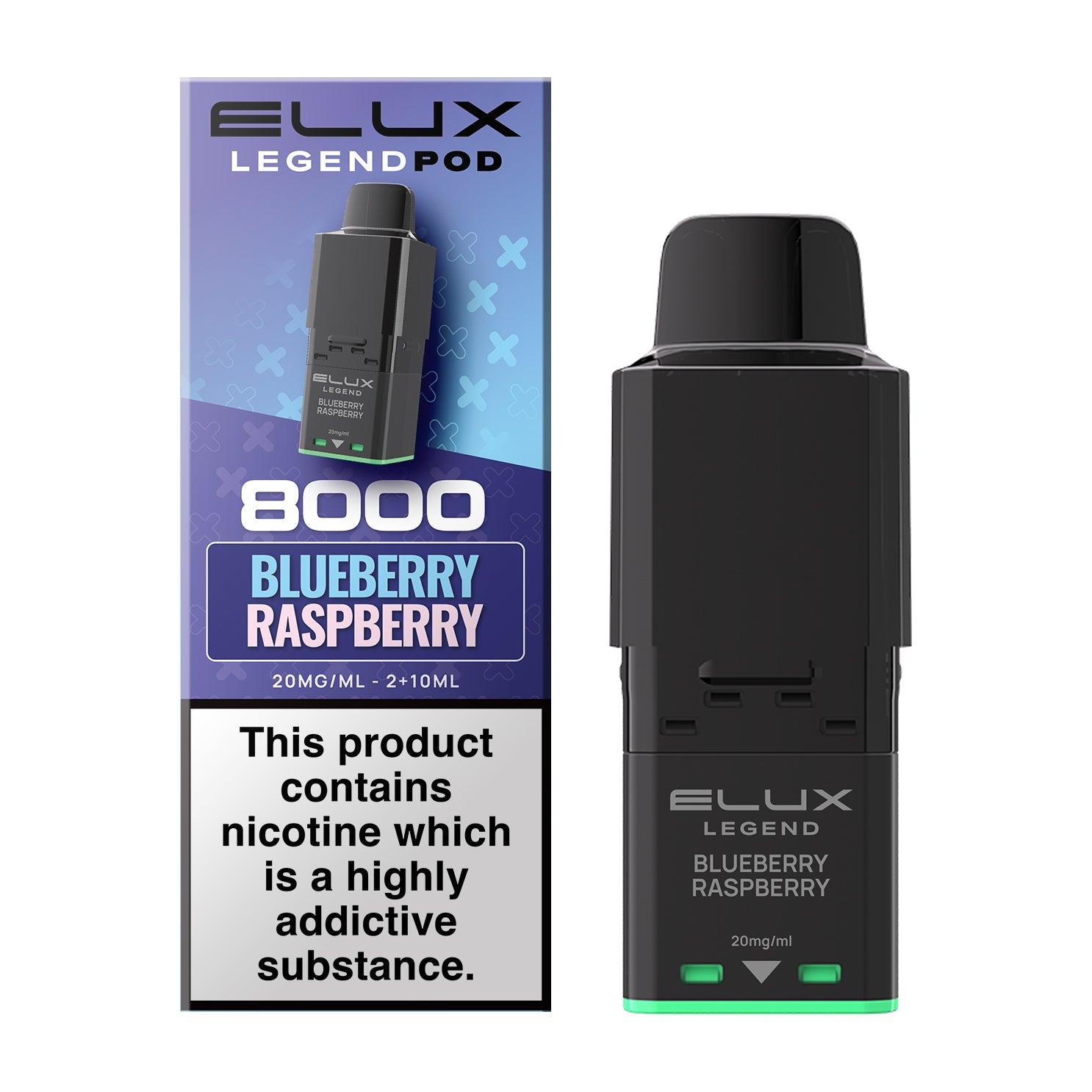 Elux Legend 8000 Prefilled Pods - Blueberry Raspberry