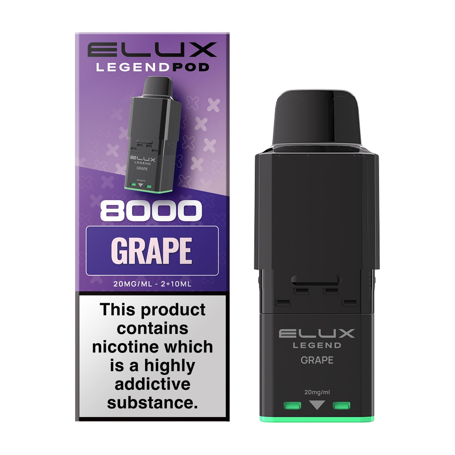 Elux Legend 8000 Prefilled Pods - Grape