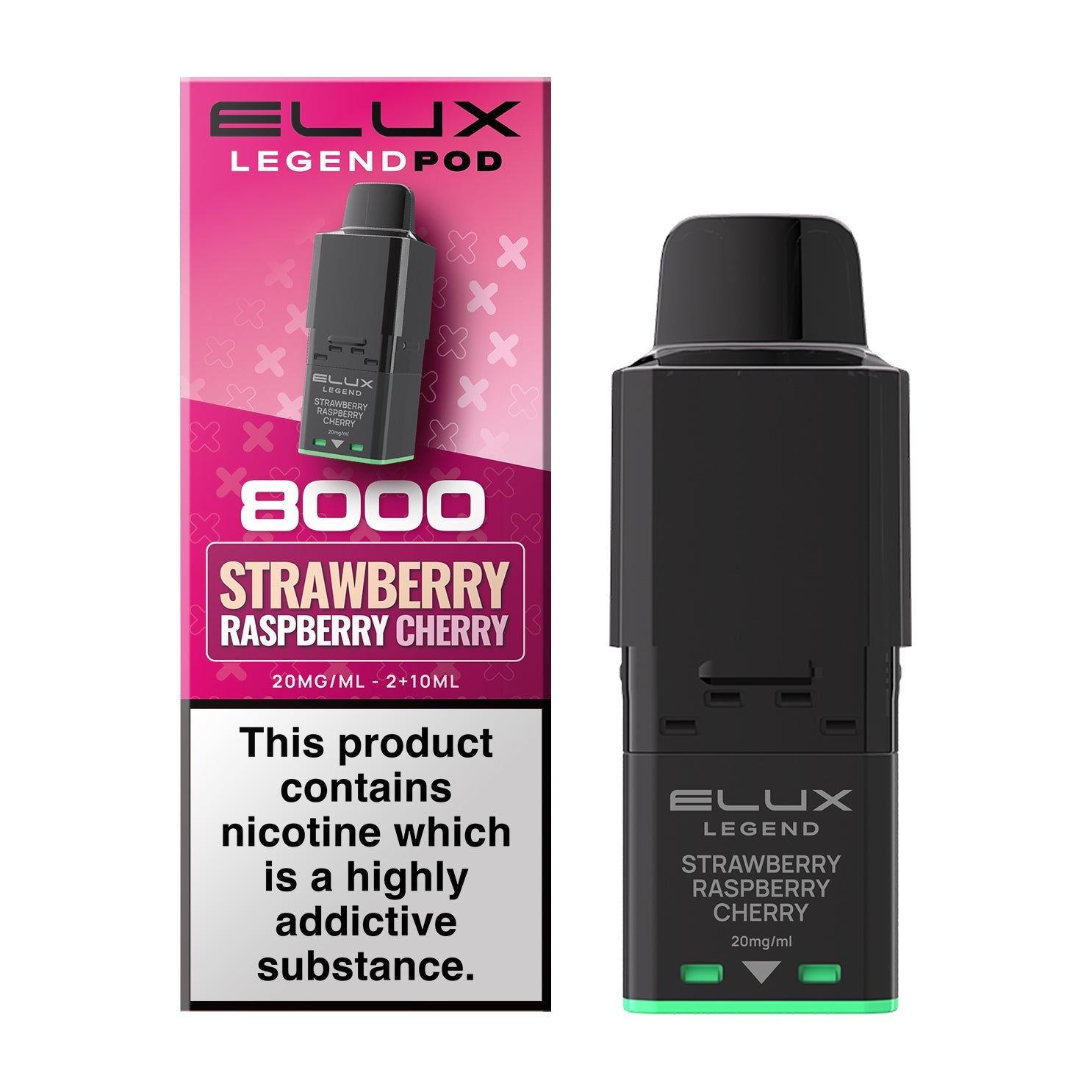 Elux Legend 8000 Prefilled Pods - Strawberry Raspberry Cherry