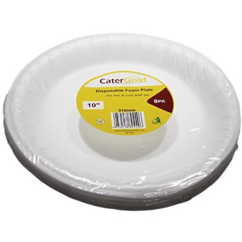 Disposable Foam Plates - 10"