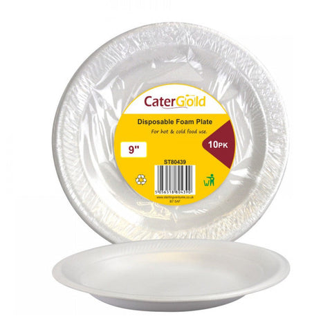 CaterGold Disposable Foam Plates