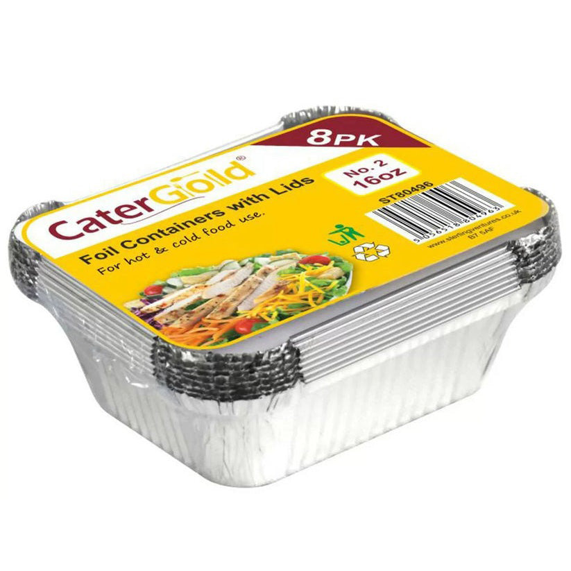 Aluminium Foil Containers With Lids 16oz