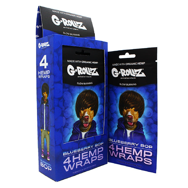 G-ROLLZ Hemp Wraps - 15 Per Box - 4 Per Pack - Blueberry Bop