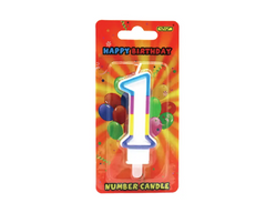 GSD Number 1 Birthday Candles 6pk