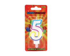 GSD Number 5 Birthday Candles 6pk