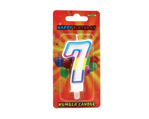 GSD Number 7 Birthday Candles 6pk