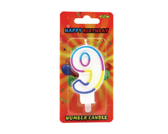 GSD Number 9 Birthday Candles 6pk