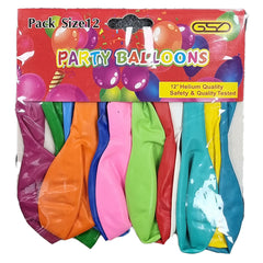 GSD Party Balloons 12pk