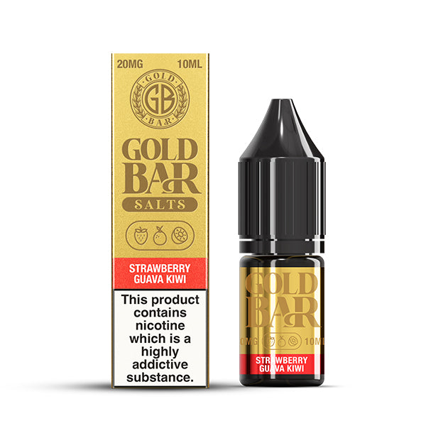 Gold Bar Strawberry Guava Kiwi 10ml Nic Salt - 20mg