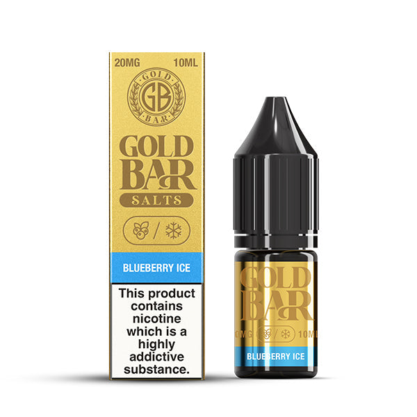 Gold Bar Blueberry Ice 10ml Nic Salt - 20mg