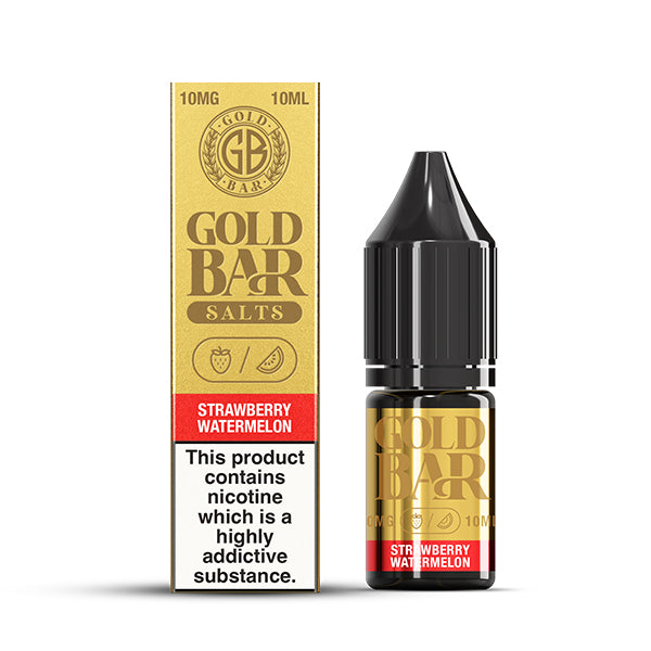 Gold Bar Strawberry Watermelon 10ml Nic Salt - 10mg