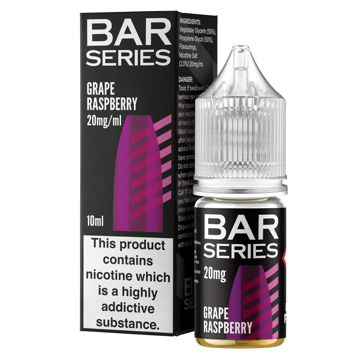 Bar Series Grape Raspberry 10ml Nic Salt - 20mg