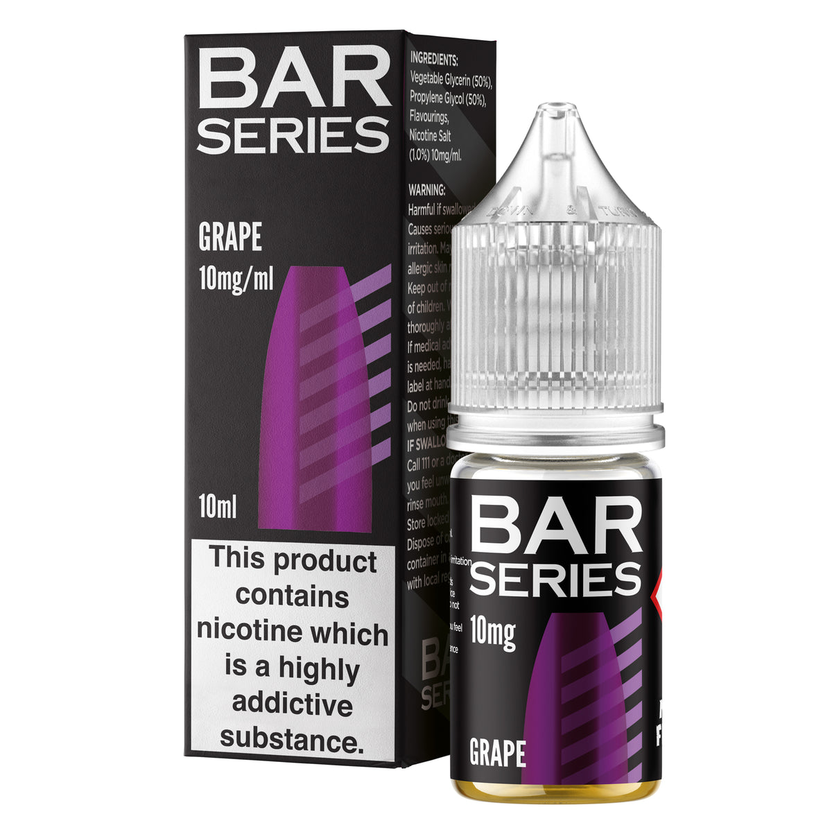 Bar Series Grape 10ml Nic Salt - 10mg