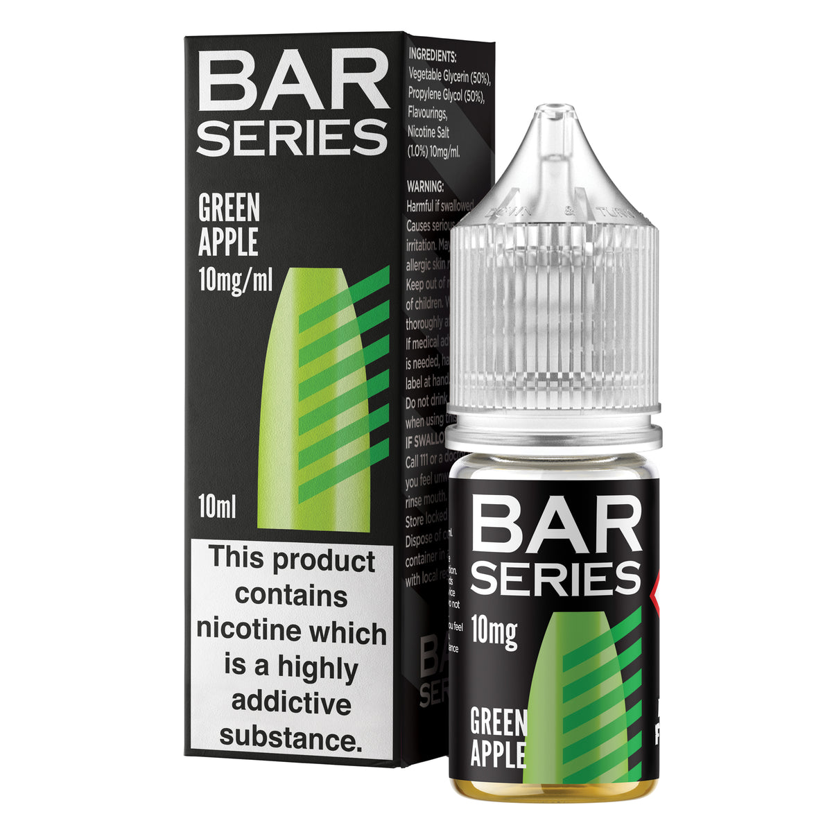 Bar Series Green Apple 10ml Nic Salt - 10mg