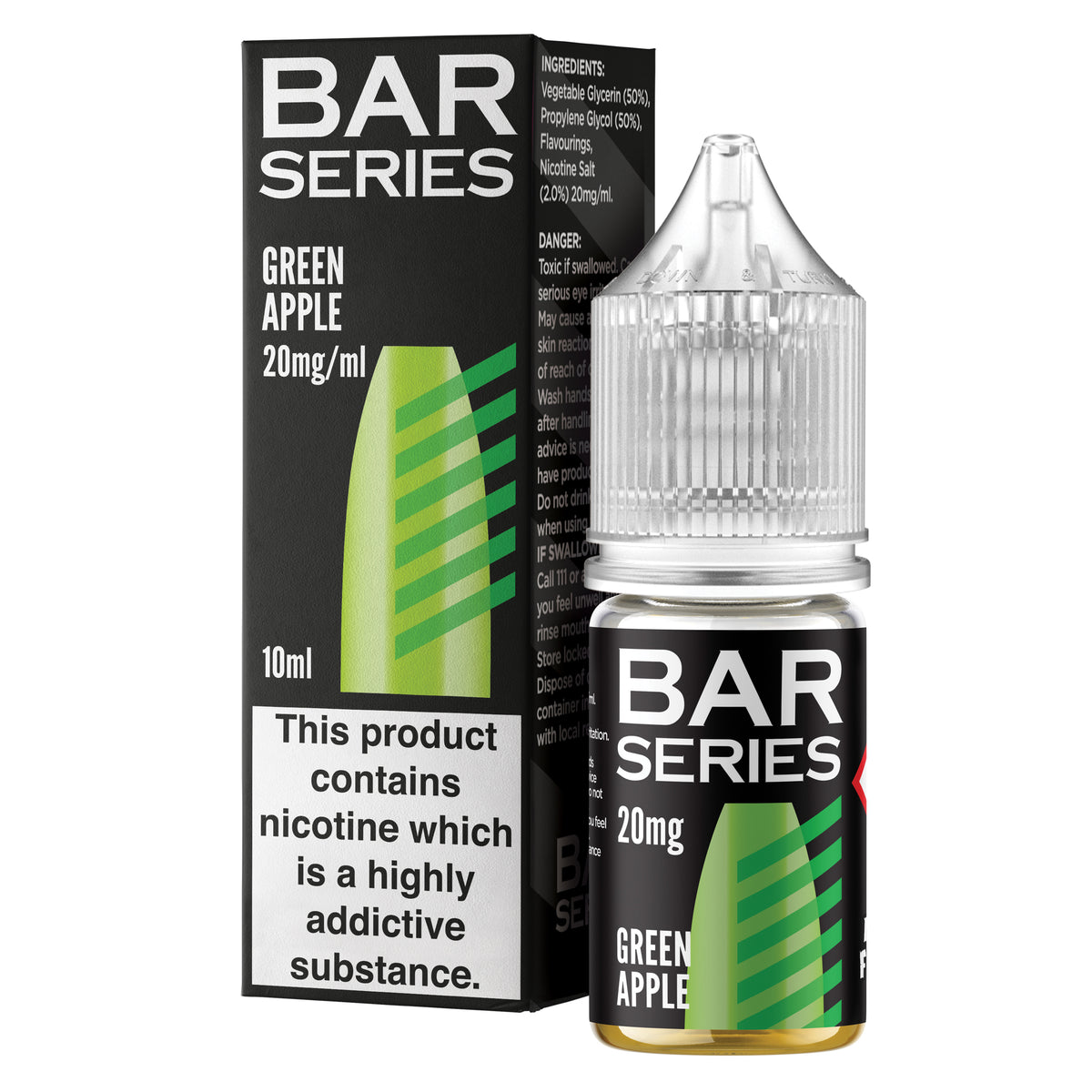 Bar Series Green Apple 10ml Nic Salt - 20mg