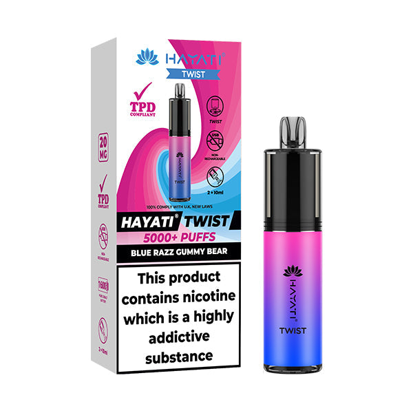 Hayati Twist 5000 Disposable Vape - Blue Razz Gummy Bear