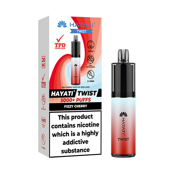 Hayati Twist 5000 Disposable Vape - Fizzy Cherry