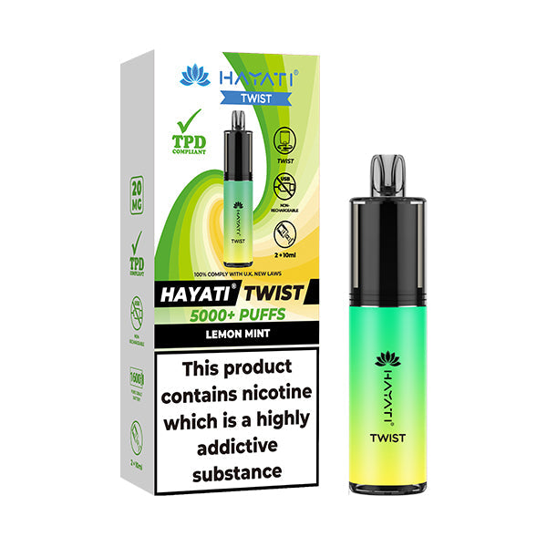 Hayati Twist 5000 Disposable Vape - Lemon Mint