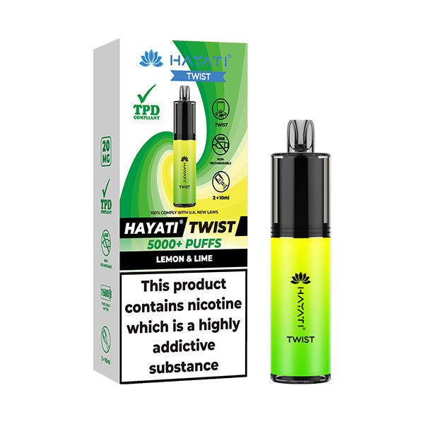 Hayati Twist 5000 Disposable Vape - Lemon Lime