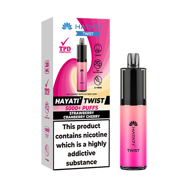 Hayati Twist 5000 Disposable Vape - Strawberry Cranberry Cherry