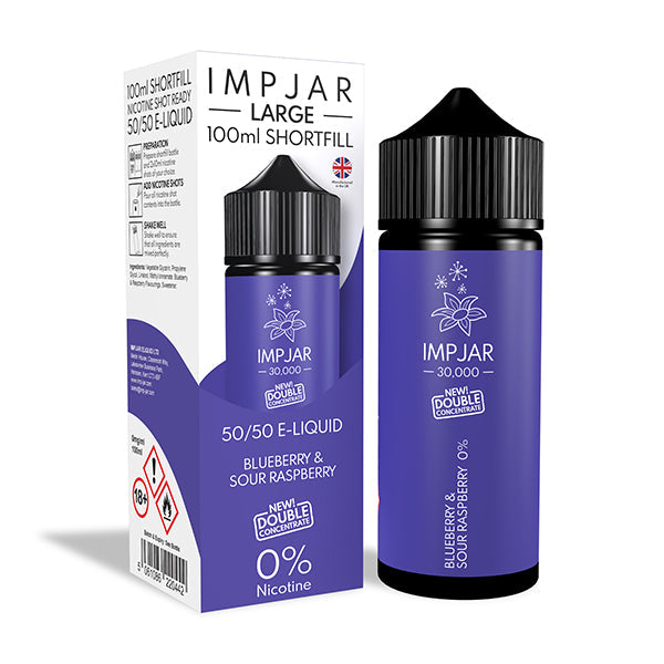 Imp Jar Large 100ml Shortfill - Blueberry & Sour Raspberry