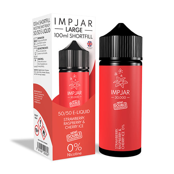 Imp Jar Large 100ml Shortfill - Strawberry Raspberry & Cherry Ice