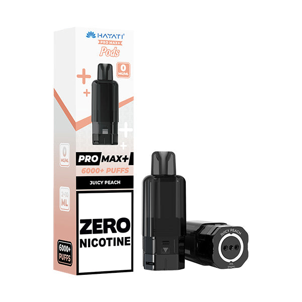 Hayati Pro Max 6000 + Prefilled Pod ZERO NICOTINE - Juicy Peach