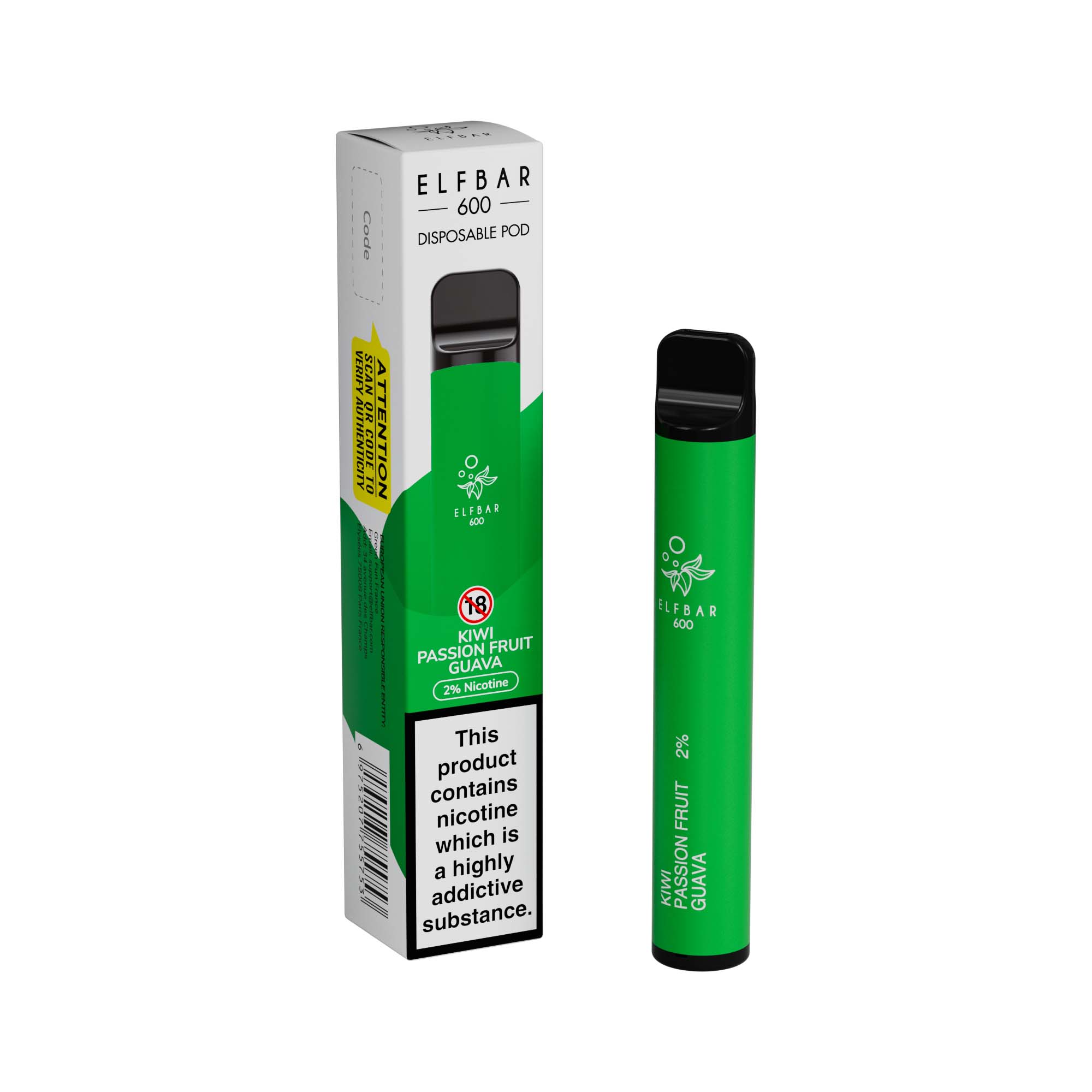 Elf Bar 600 Disposable Vape Device 20mg