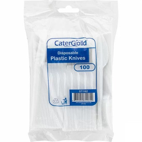 CaterGold Disposable Plastic Knives