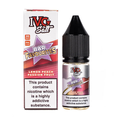 IVG Bar Favourites Lemon Peach Passion Fruit 10ml Nic Salt