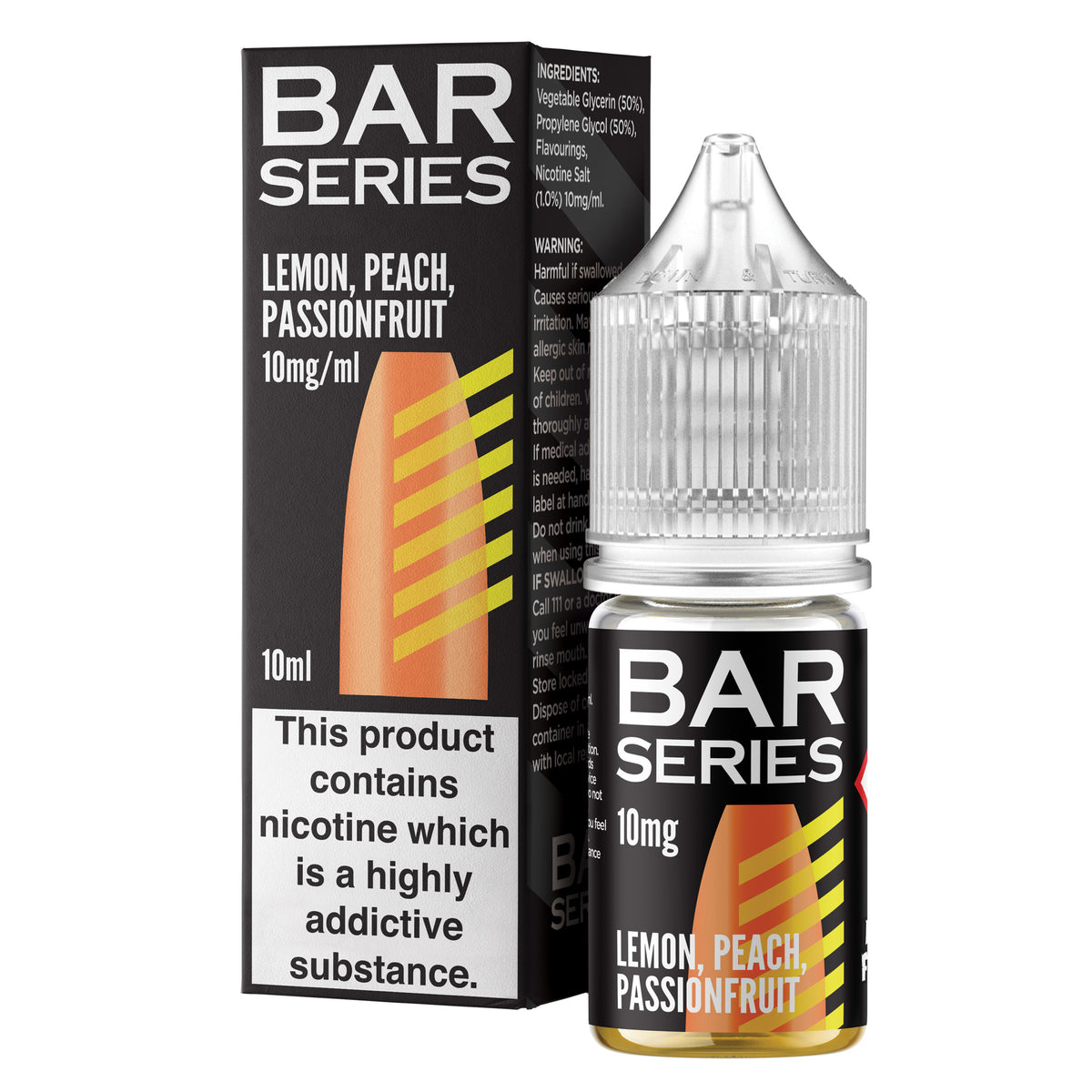 Bar Series Lemon Peach Passionfruit 10ml Nic Salt - 10mg