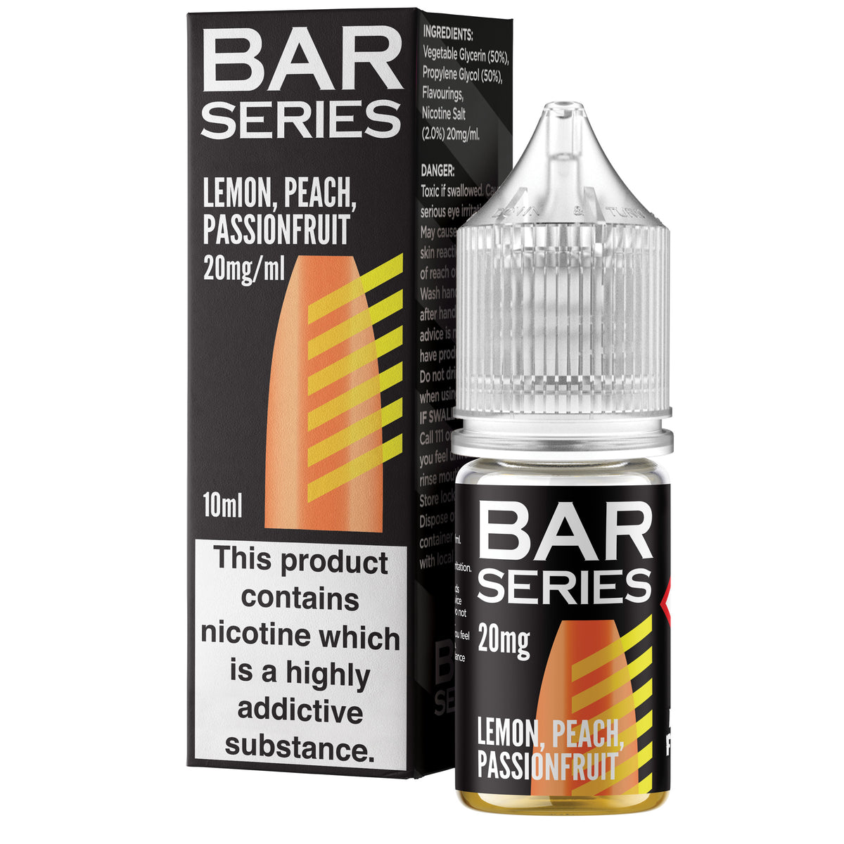 Bar Series Lemon Peach Passionfruit 10ml Nic Salt - 20mg