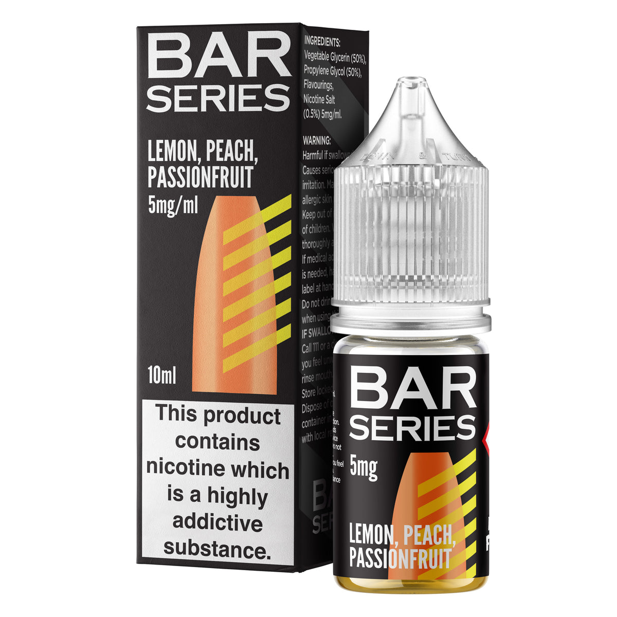 Lemon Peach Passionfruit Nic Salt by Bar Series - Nic Salts UK