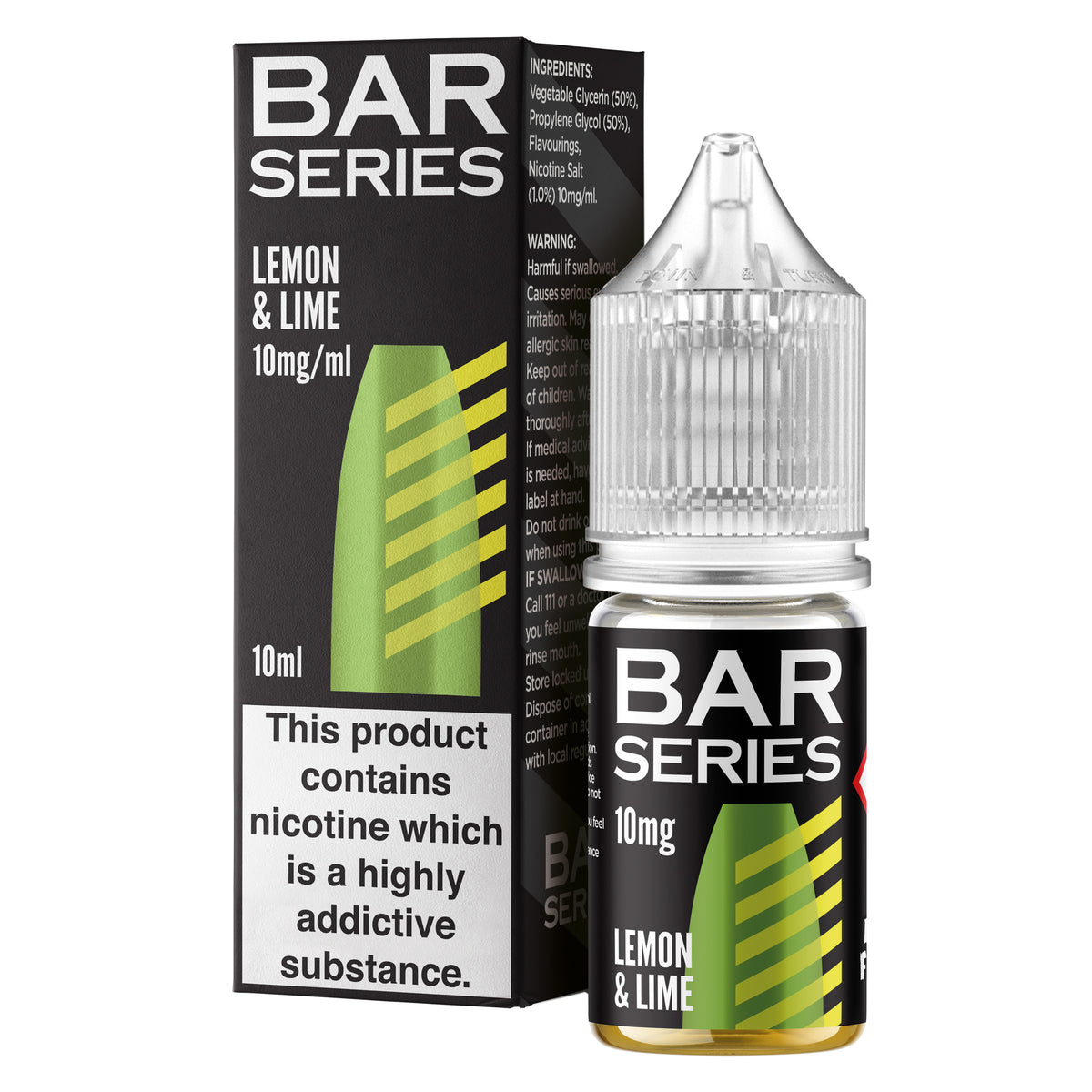 Bar Series Lemon and Lime 10ml Nic Salt - 10mg