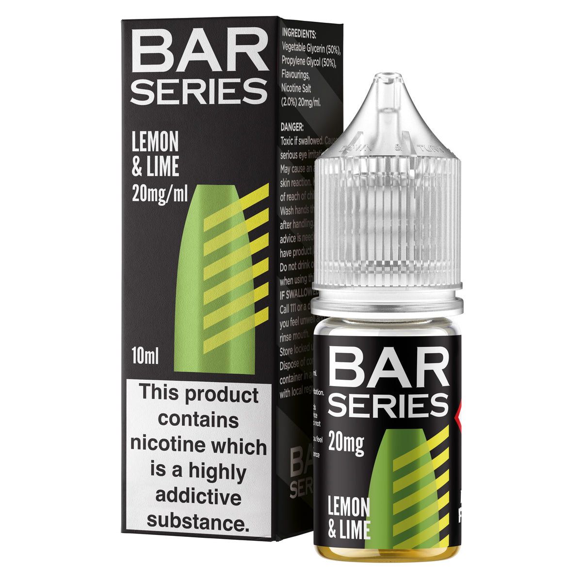 Bar Series Lemon and Lime 10ml Nic Salt - 20mg