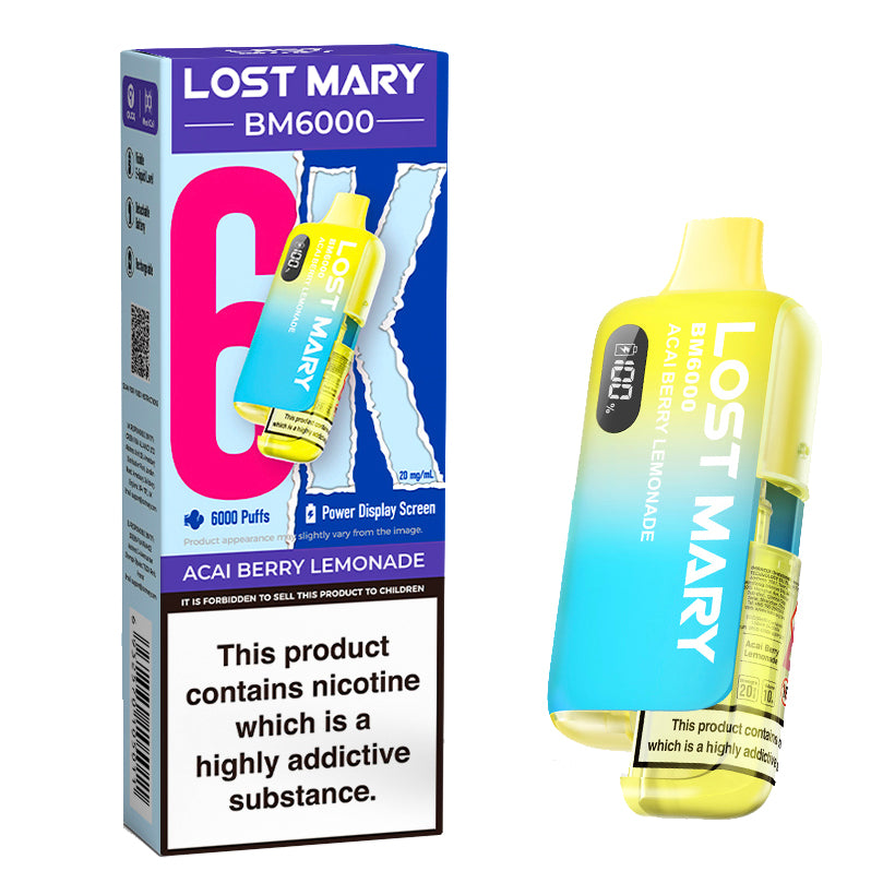 Lost Mary BM6000 Disposable Vape - Acai Berry Lemonade