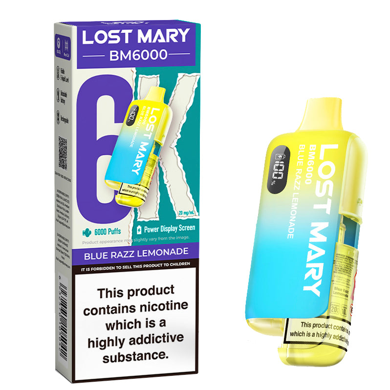 Lost Mary BM6000 Disposable Vape - Blue Razz Lemonade