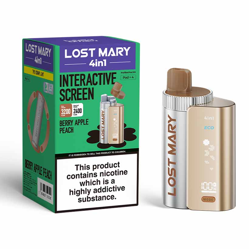 Lost Mary 4In1 Disposable Vape Kit - Berry Apple Peach