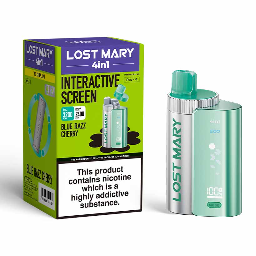 Lost Mary 4In1 Disposable Vape Kit - Blue Razz Cherry