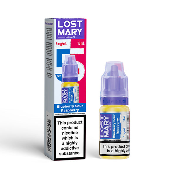 Lost Mary 10ml Nic Salts (5mg) - Blueberry Sour Raspberry