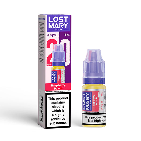 Lost Mary 10ml Nic Salts (20mg) - Raspberry Peach