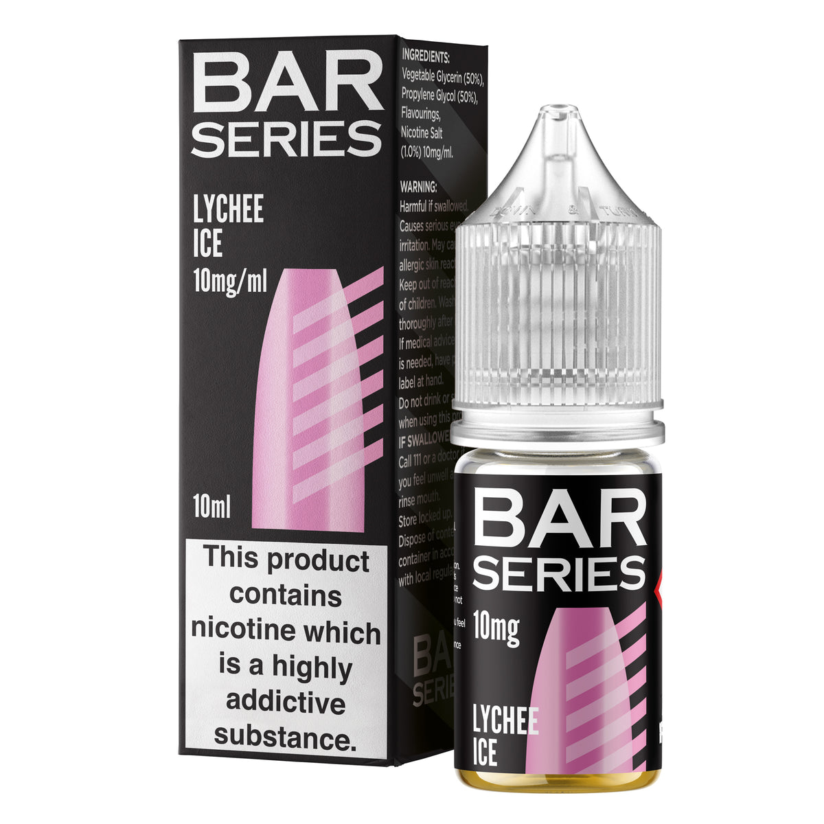 Bar Series Lychee Ice 10ml Nic Salt - 10mg