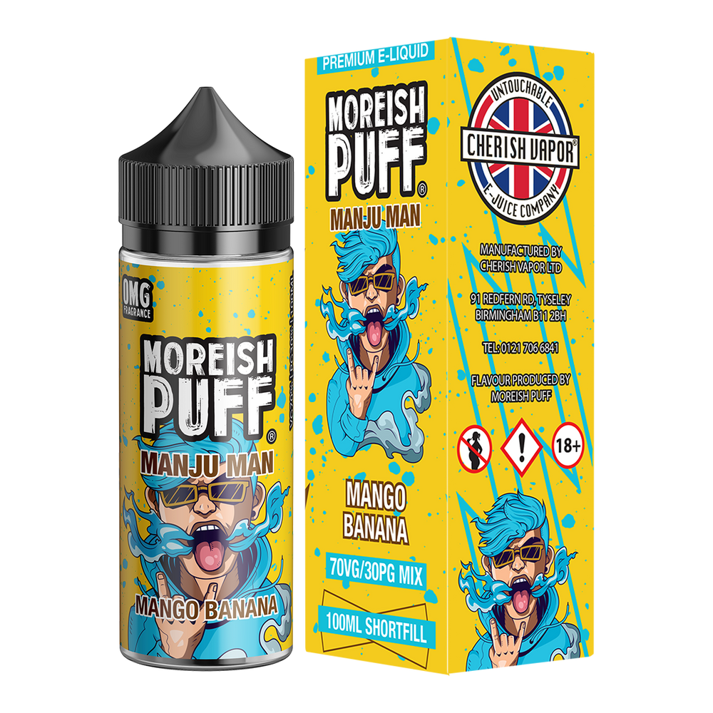 Moreish Puff Manju Man Mango Banana 100ml Shortfill E-Liquid