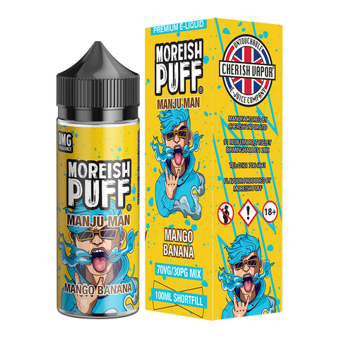 Moreish Puff Manju Man Mango Banana 100ml Shortfill E-Liquid