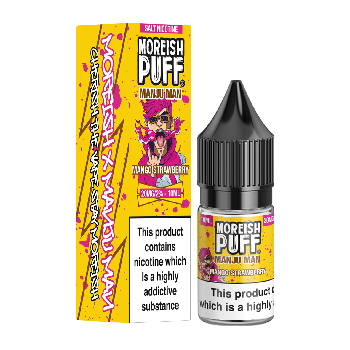 Moreish Puff Manju Man Mango Strawberry 10ml Nic Salt E-Liquid